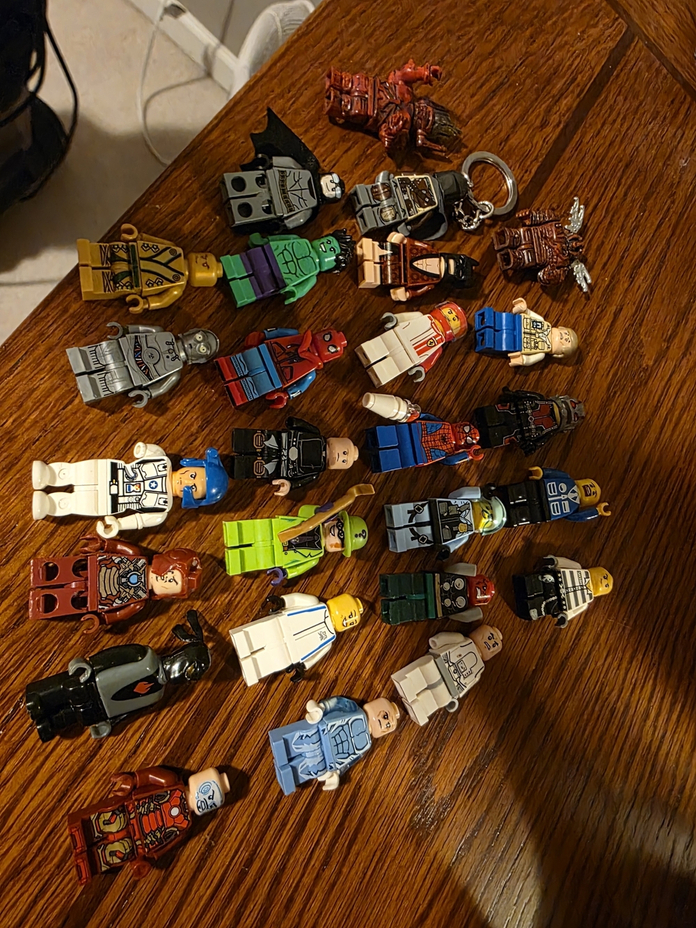 Lego Minifigure Lot - Red, Blue, Green, Yellow, Black, White, Brown, Gray